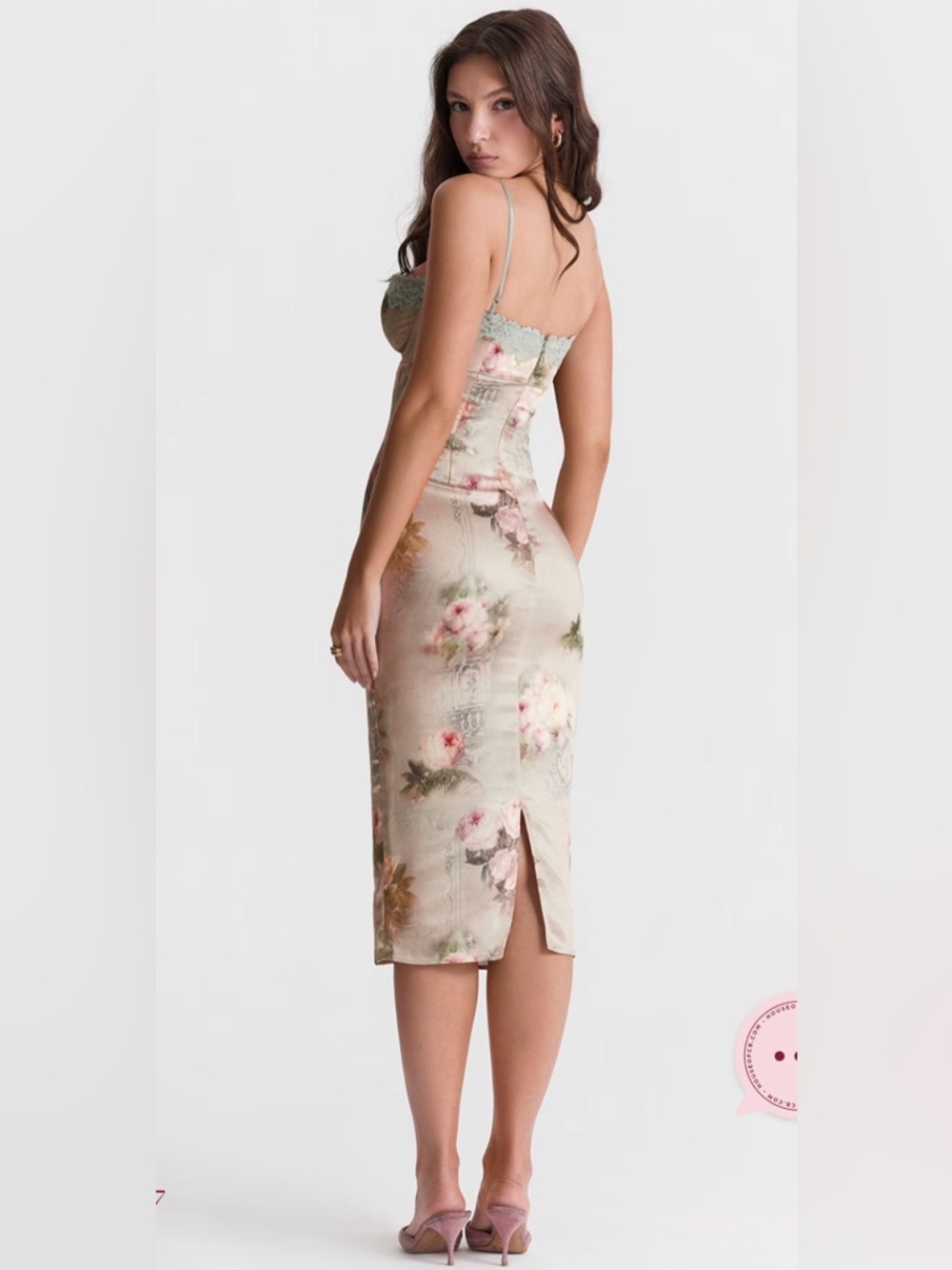 House of CB Venus Vintage Floral Midi Dress - Picture 6 of 9